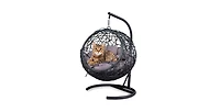 Cat Swing Bed with Stand and Cushion Indoor Outdoor Hammock for Cats and Small Pets