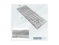 75 x 27.5 Inch Camping Cot Pads with Soft Breathable Crystal Velvet - Gray
