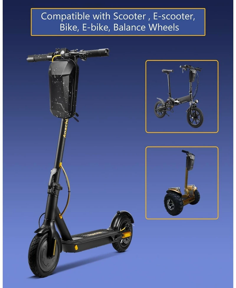 Urbanmax Scooter Storage Bag with Usb Port, Waterproof Handlebar Bag for Ebike, Escooter
