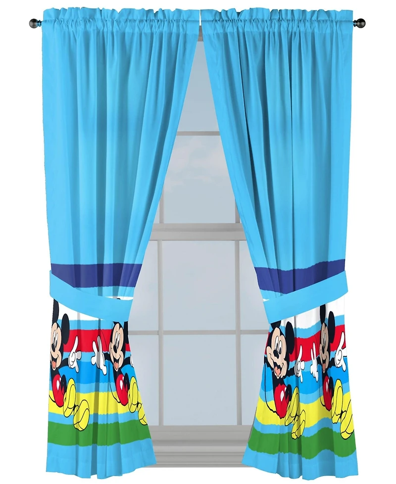 Sunny Side Up Mickey Mouse Curtains for Kids Bedroom 4-Piece Drape Set Pack of 2Pack of 2