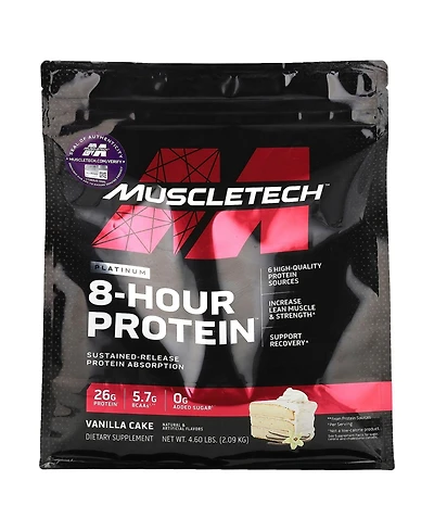 MuscleTech Platinum 8-Hour Protein Vanilla Cake