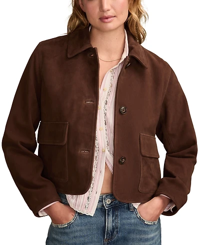 Lucky Brand Women's Suede Leather Jacket