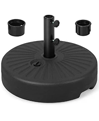 Gymax Patio 19.5'' Fillable Round Umbrella Base Stand Holder Heavy-Duty Pole 1.5''/1.9''