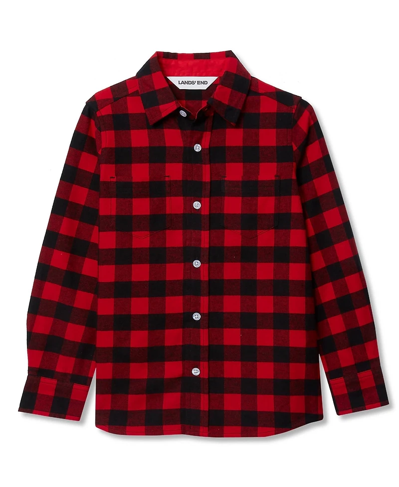Lands' End Kids Long Sleeve Flannel Shirt