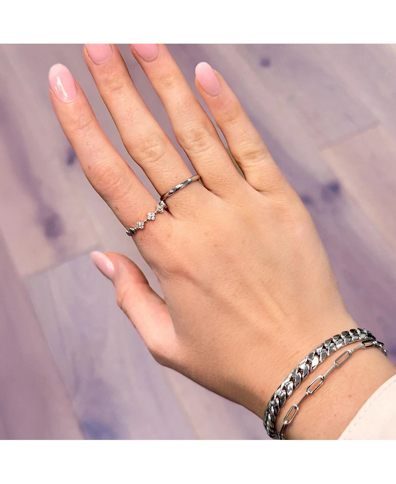 The Lovery Thick Classic Gold Band 14K White Gold