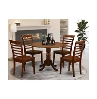 East West Furniture 5 Pc small Kitchen Table and Chairs set-Kitchen Table and 4 dinette Chairs