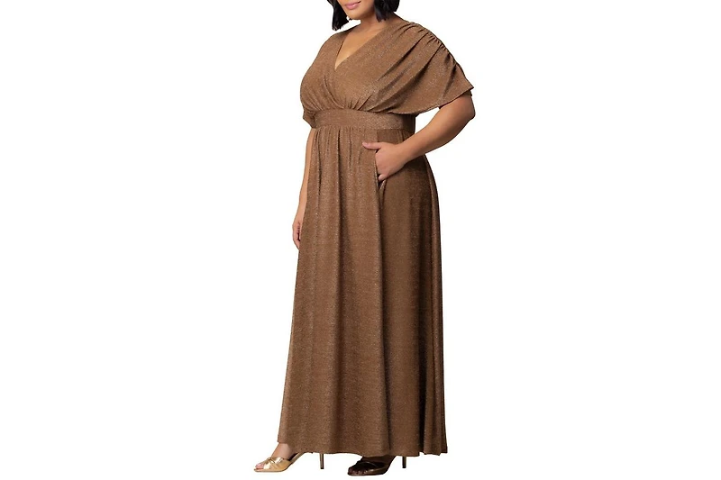 Kiyonna Plus Size Geneva Sparkling Evening Gown