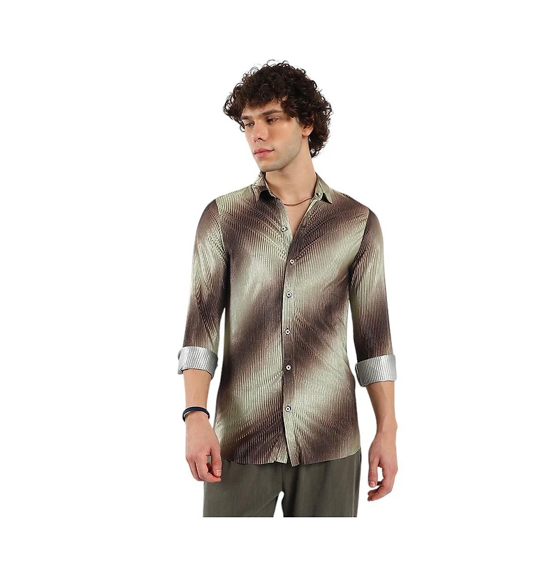 Campus Ombre-Pleated Shirt