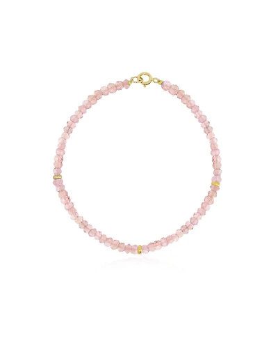 The Lovery Pink Opal Bead Bracelet 14K Gold