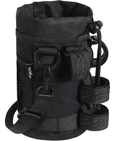 Urbanmax Bike Cup Holder, Water Bottle Holder with Mesh Pockets for Cruiser, Scooter, Mountain, Road Bike, Wheelchair