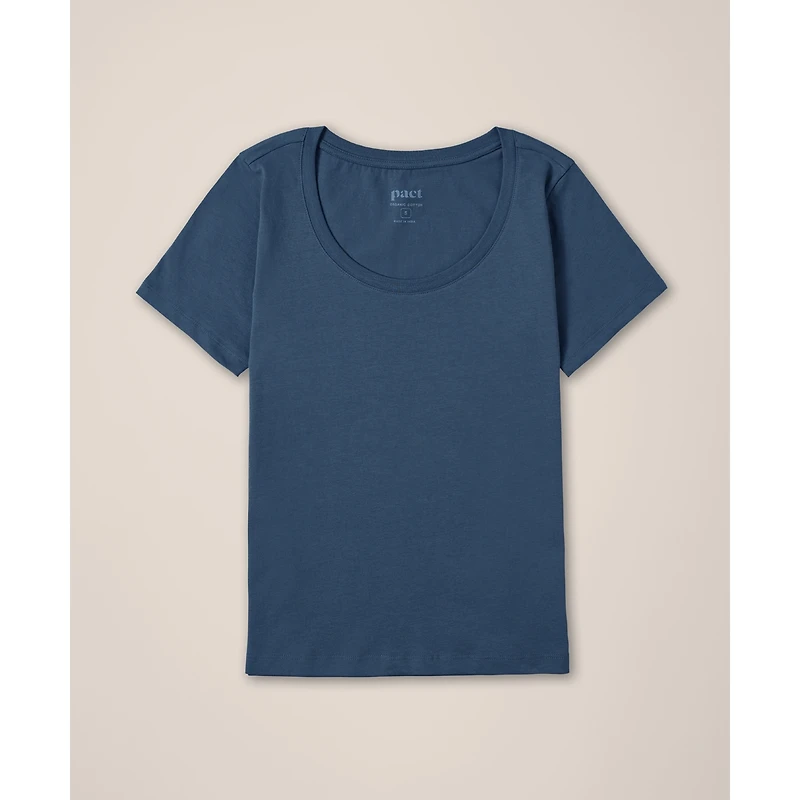 Pact Women's Organic Cotton Softspun Scoop Neck Tee