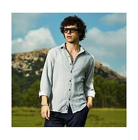 Campus Sutra Men's Wicker-Tactile Shirt
