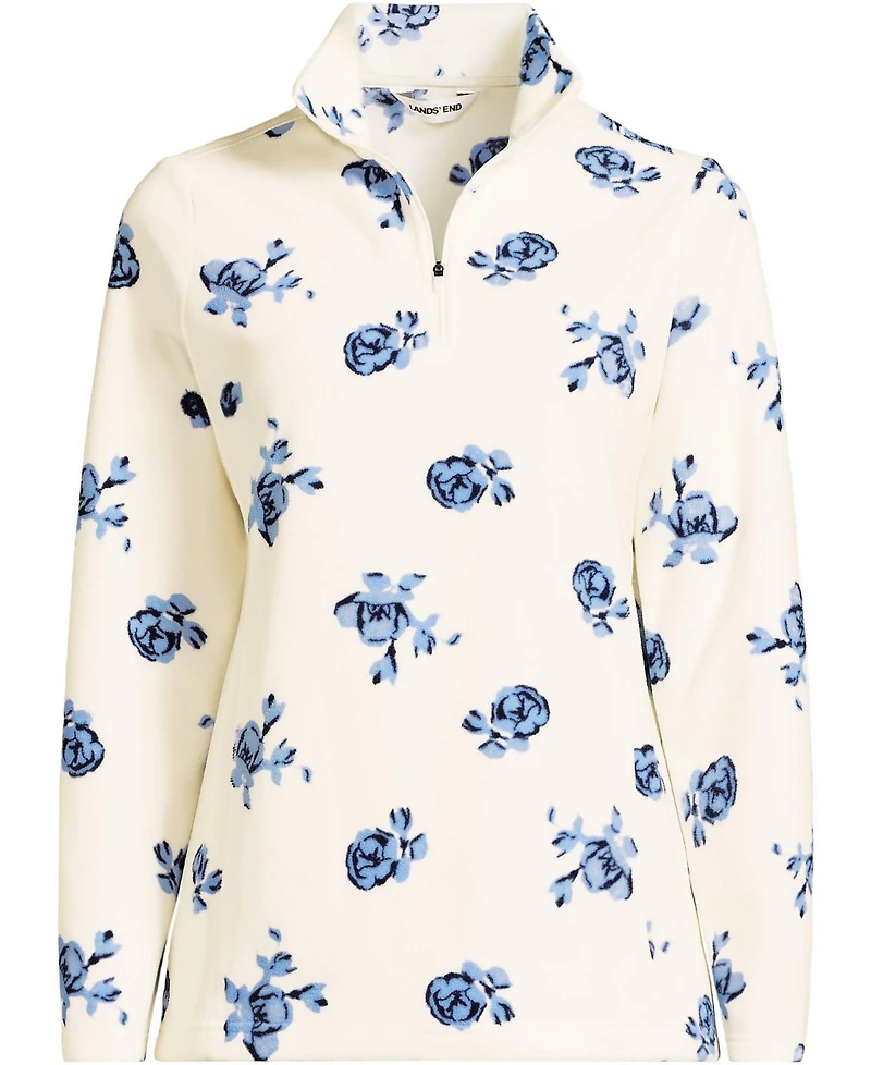 Lands' End Plus Anyweather Fleece Quarter Zip Pullover