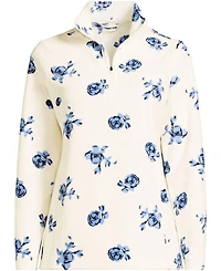 Lands' End Plus Anyweather Fleece Quarter Zip Pullover