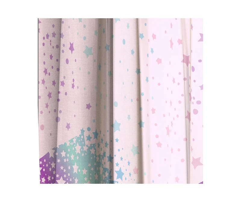 Sunny Side Up Disney Princess Curtains for Kids Bedroom 4-Piece Drape Set Pack of 2