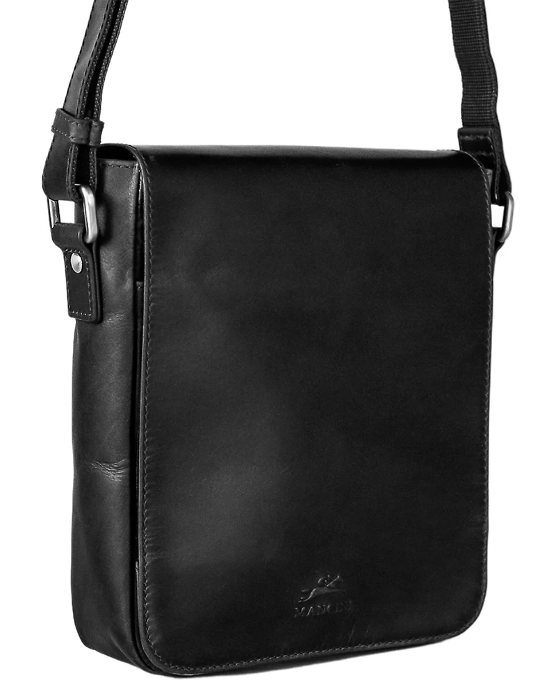 Mancini Men's On-the-Go Leather Crossbody Bag