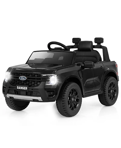 12V Electric Kids Ride-On Licensed Ford Ranger with Remote Control and Music - Black