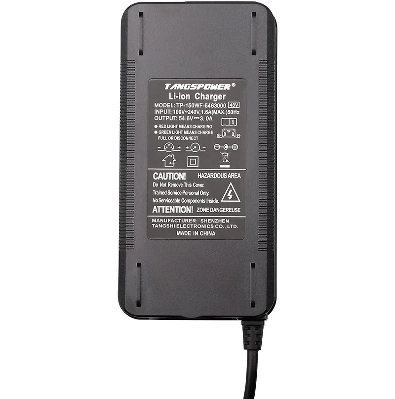 Urbanmax 48V Lithium Battery Charger, 54.6V Output, Adapter for 13 Series 25Ah-14Ah Lithium Batteries