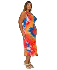L I V D Women's Plus Zola Tie Dye Tank Dress