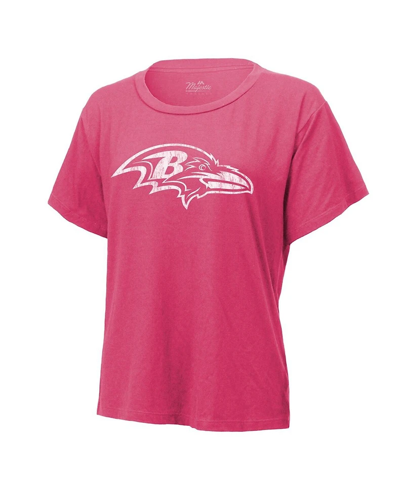 Majestic Women's Derrick Henry Pink Baltimore Ravens Name Number T-Shirt