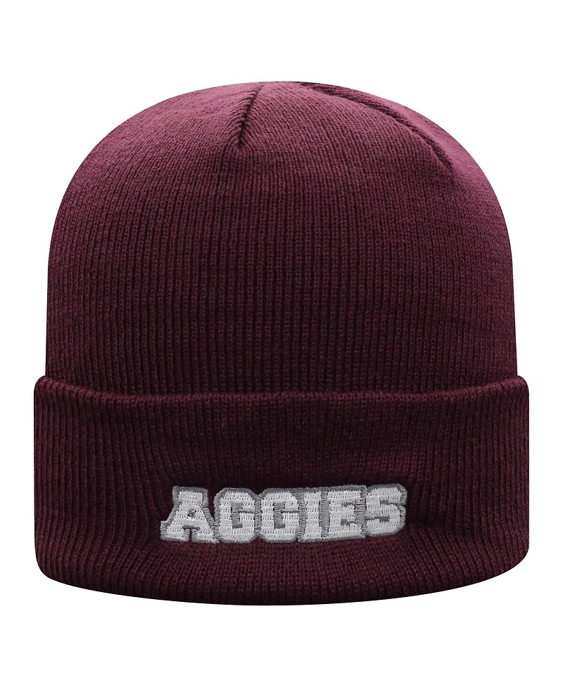Top of the World Men's Maroon Texas A M Aggies Logo Cuffed Knit Hat