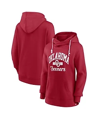 Fanatics Women's Crimson Oklahoma Sooners Iconic Fleece Pullover Hoodie