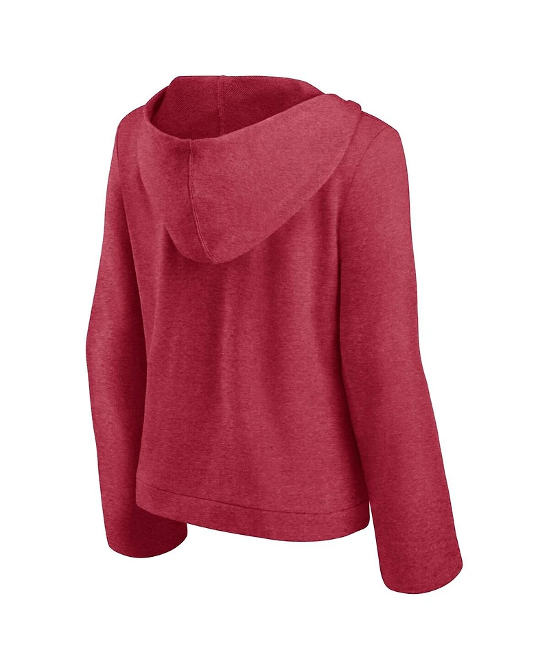 Fanatics Women's Crimson Oklahoma Sooners True Classics Cropped Hooded Sweatshirt