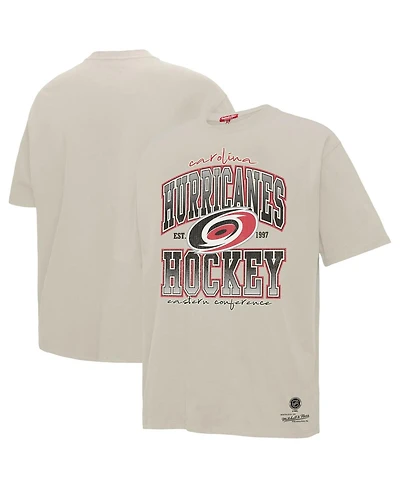 Mitchell & Ness Women's Cream Carolina Hurricanes Dump Chase Boyfriend T-Shirt