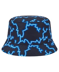 New Era Men's Black/Light Blue York Knicks Summer Sun and Storm Reversible Bucket Hat