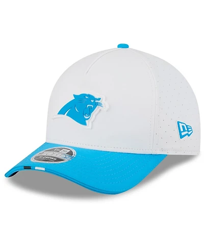 New Era Men's White/Blue Carolina Panthers 2025 Nfl Training Camp A-Frame 9FORTY Adjustable Hat