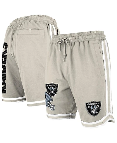 New Era Men's Light Beige Las Vegas Raiders Stone Multi Patch Shorts