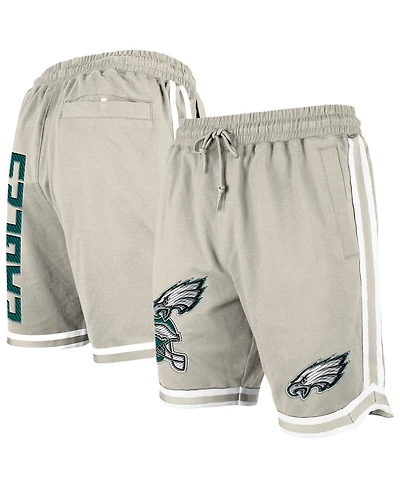 New Era Men's Light Beige Philadelphia Eagles Stone Multi Patch Shorts