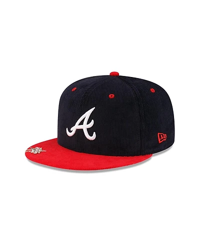 New Era Men's Navy Atlanta Braves Two-Tone Corduroy Asg Clip 59FIFTY Fitted Hat