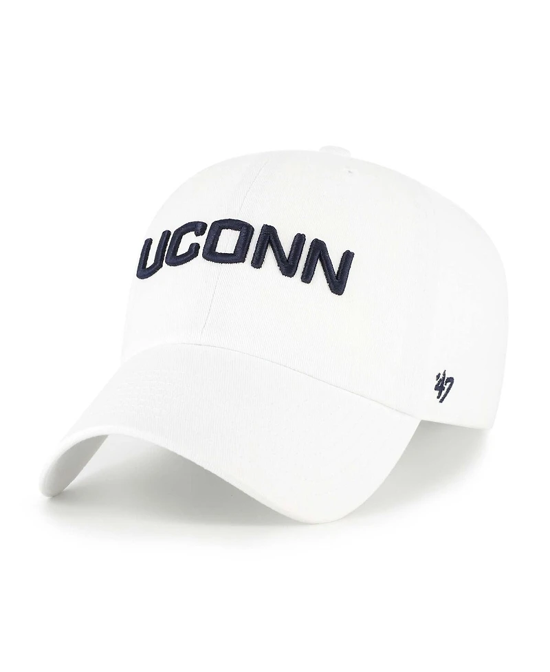 '47 Brand Men's White UConn Huskies Clean Up Adjustable Hat