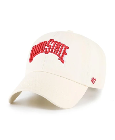 '47 Brand Men's Sand Ohio State Buckeyes Clean Up Adjustable Hat