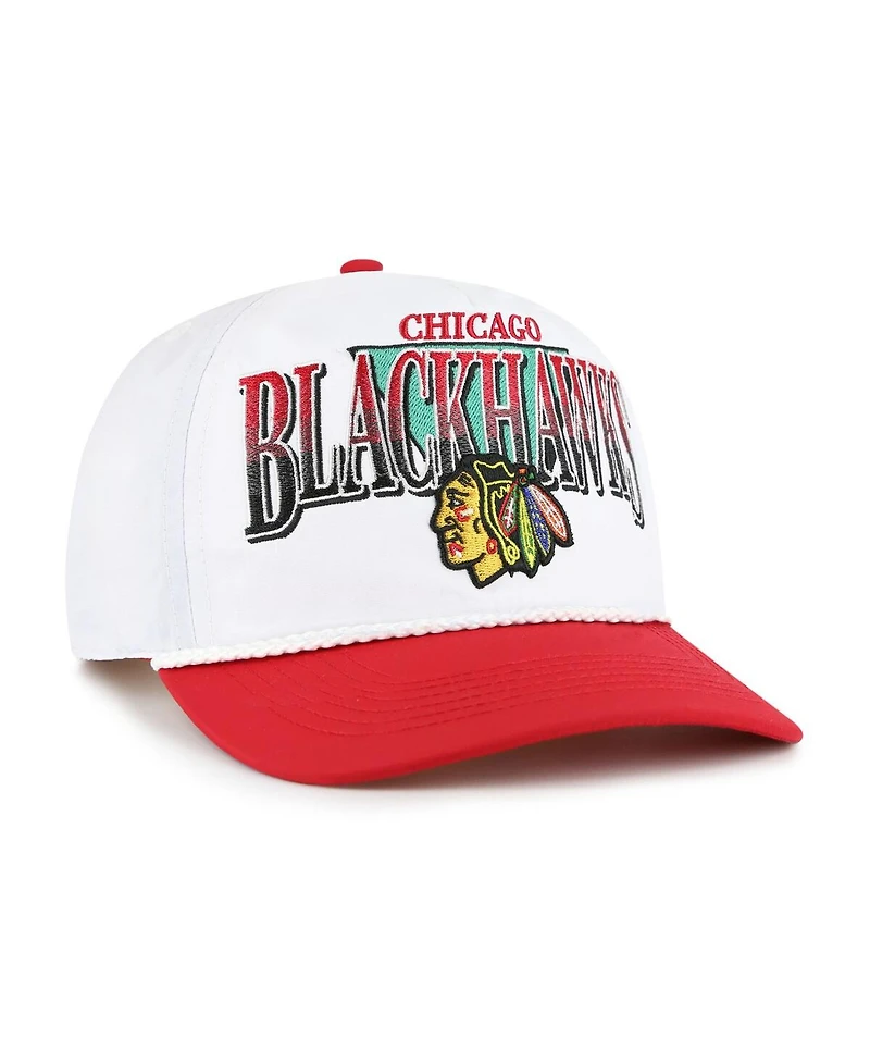 '47 Brand Men's White/Red Chicago Blackhawks Tribute Hitch Adjustable Hat
