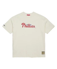 Mitchell & Ness Women's Cream Philadelphia Phillies Boyfriend T-Shirt