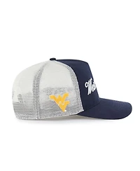 '47 Brand Men's and Women's Navy West Virginia Mountaineers Contemporary Basics Foundation Trucker Hitch Adjustable Hat