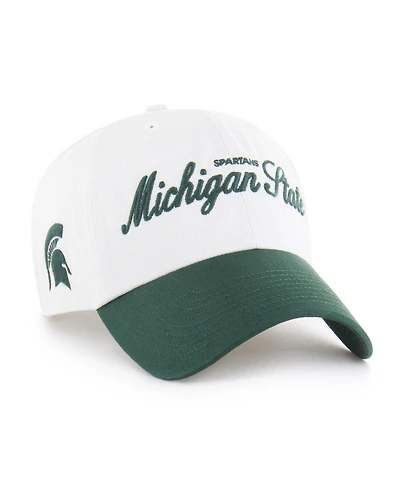 '47 Brand Men's White Michigan State Spartans Contemporary Basics Foundation Clean Up Adjustable Hat