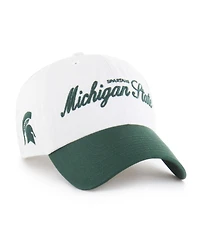 '47 Brand Men's White Michigan State Spartans Contemporary Basics Foundation Clean Up Adjustable Hat