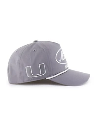 '47 Brand Men's Gray Miami Hurricanes Contemporary Basics Foundational Rope Hitch Adjustable Hat