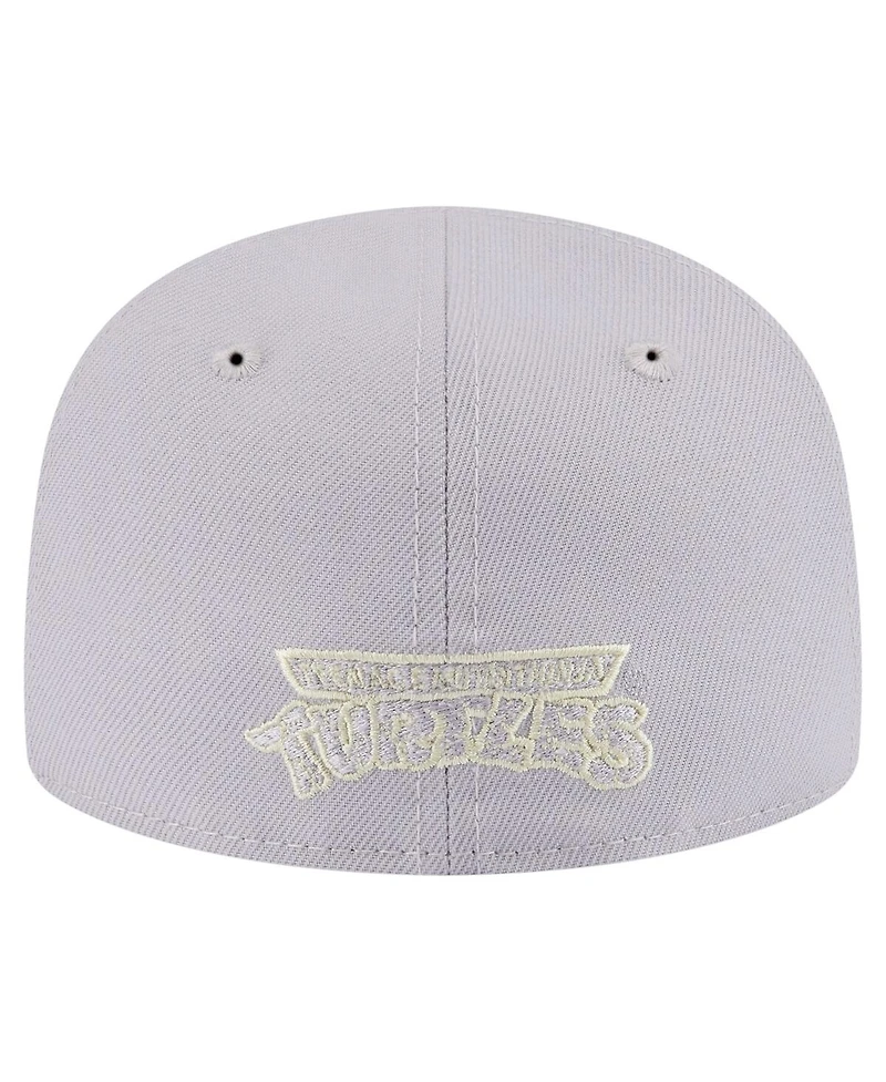 New Era Big Boys and Girls Gray/Light Green Teenage Mutant Ninja Turtles Two-Tone Color Pack 59FIFTY Fitted Hat
