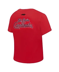 Pro Standard Women's Red St. Louis Cardinals Game Day Classics Baby Doll Cropped T-Shirt