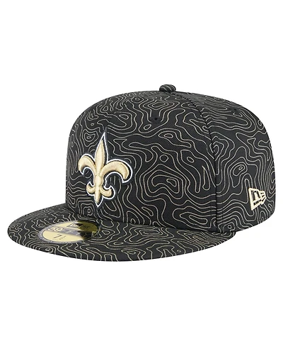 New Era Men's Black New Orleans Saints Geo 59FIFTY Fitted Hat