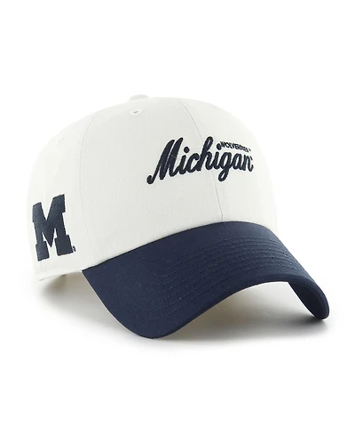 '47 Brand Men's White Michigan Wolverines Contemporary Basics Foundation Clean Up Adjustable Hat