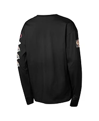 Mitchell & Ness Big Boys and Girls Black San Antonio Spurs Hardwood Classics All Over Long Sleeve T-Shirt