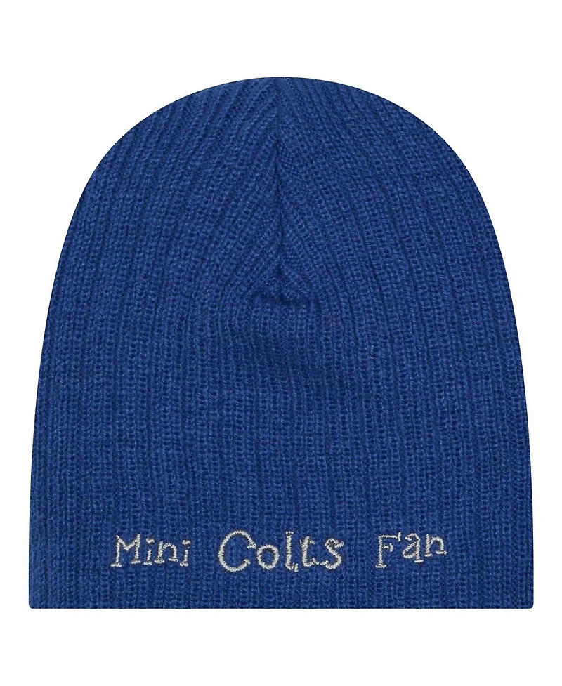 New Era Baby Boys and Girls Royal Indianapolis Colts Mini Knit Hat