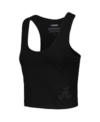 Pro Standard Women's Black Alabama Crimson Tide Tonal Neutral Fitted Waist Length Racerback Tank Top