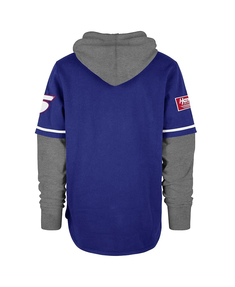 '47 Brand Men's Royal Kyle Larson Trifecta Shortstop Pullover Hoodie