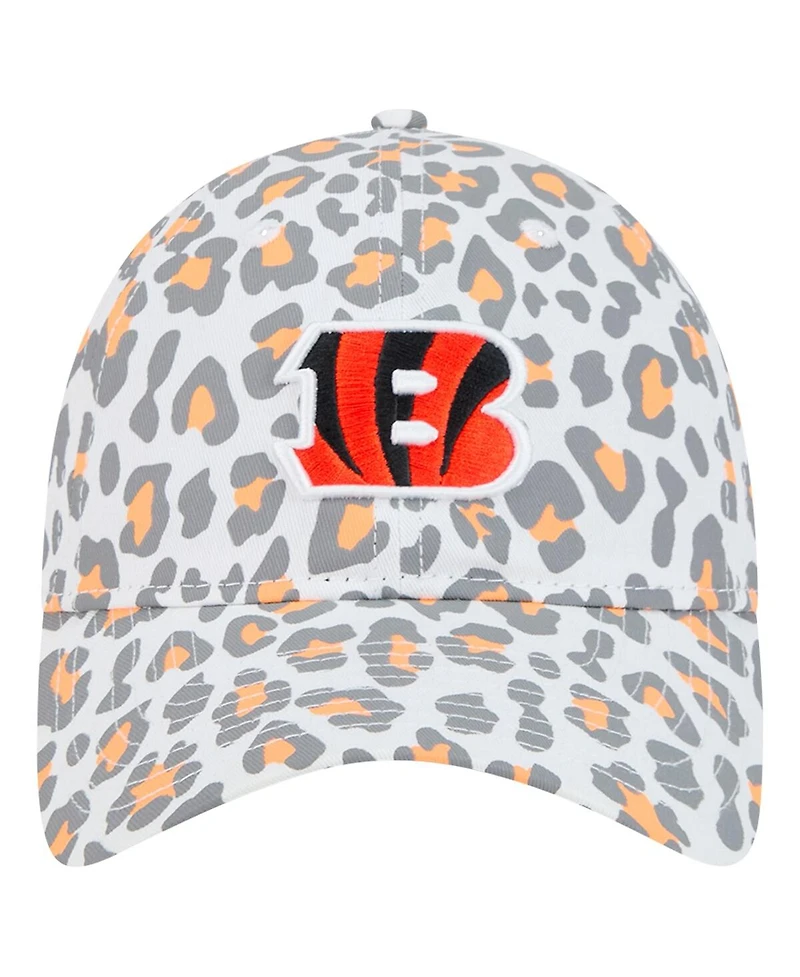 New Era Preschool White Cincinnati Bengals Active Leopard 9TWENTY Adjustable Hat